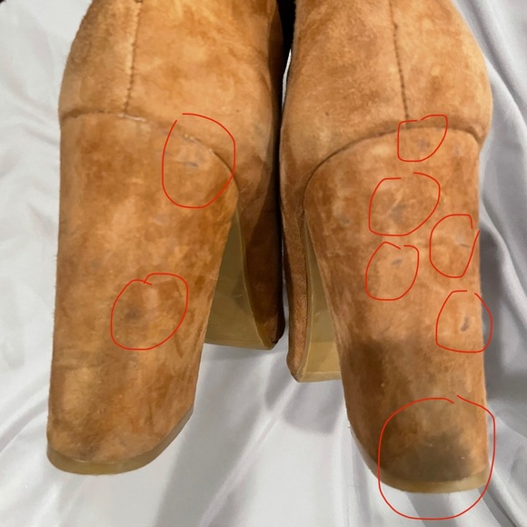 Cognac Brown Real Suede Ankle Boot / Booties - Picture 6 of 9